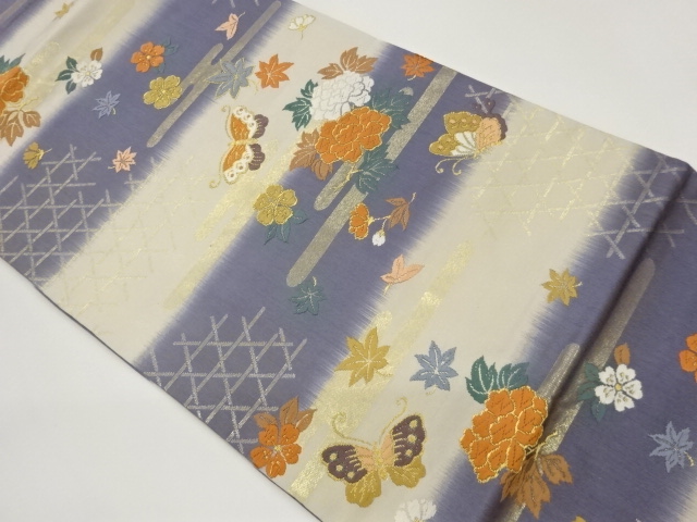 JAPANESE NAGOYA OBI / WOVEN FLOWER